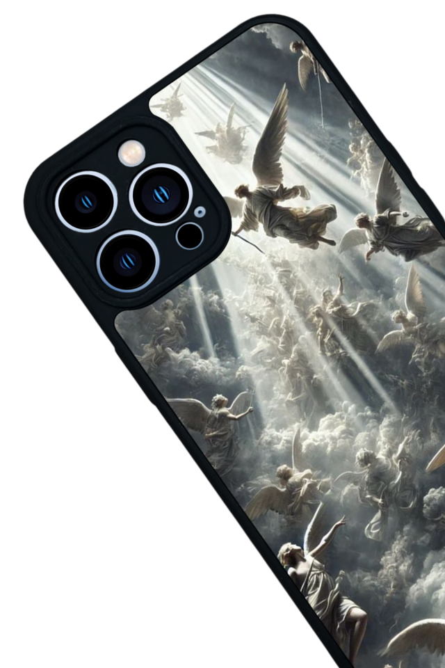 iPhone 12 Pro Max Uyumlu Melek Tasarımlı Glossy Premium Kılıf