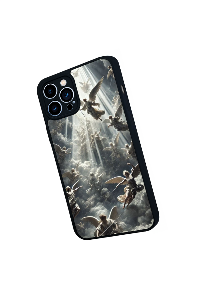 iPhone 12 Pro Max Uyumlu Melek Tasarımlı Glossy Premium Kılıf