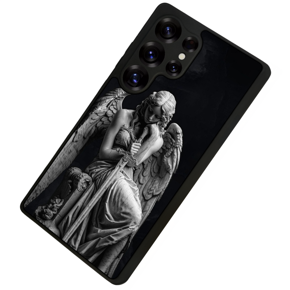 Samsung Galaxy S25 Ultra Uyumlu Melek Tasarımlı Glossy Premium Kılıf