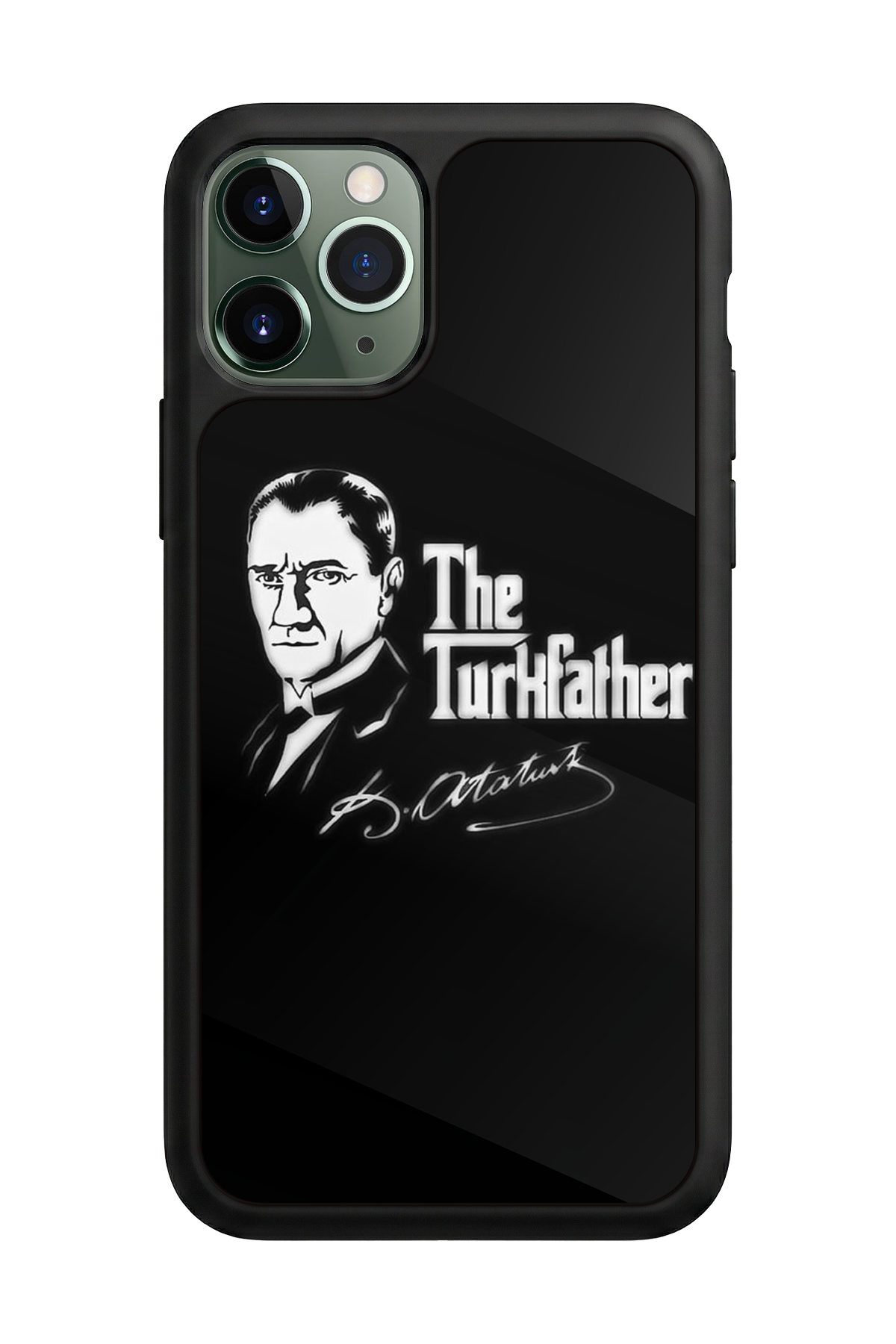 iPhone 11 Pro Max Uyumlu Mustafa Kemal Ataturk Tasarımlı Glossy Premium Kılıf