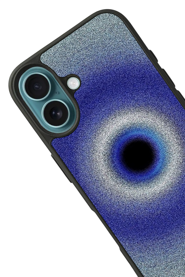 iPhone 16 Plus Uyumlu Nazar Tasarımlı Glossy Premium Kılıf