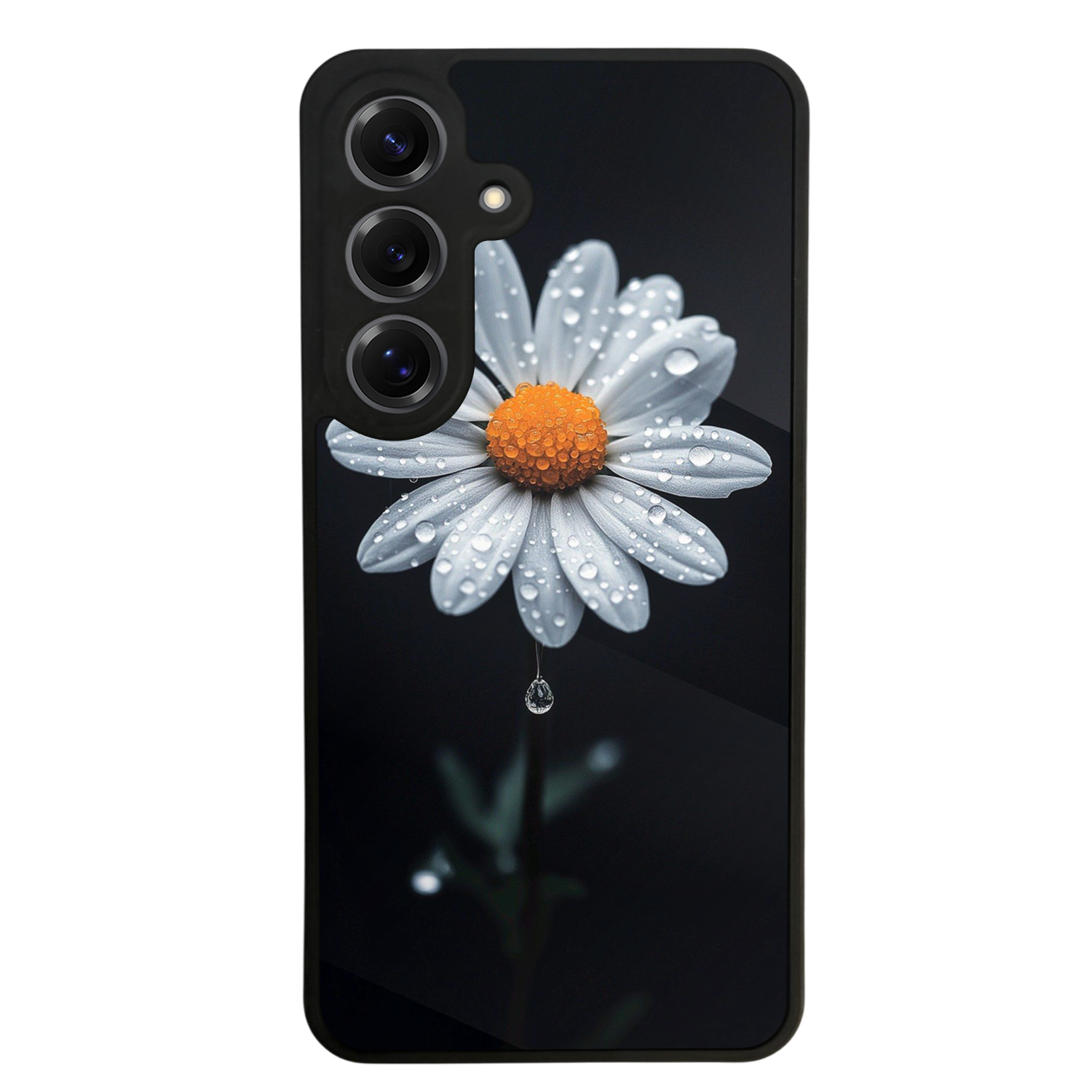 Samsung Galaxy S25 Uyumlu Papatya Tasarımlı Glossy Premium Kılıf
