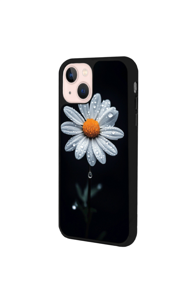 iPhone 13/14 Uyumlu Papatya Tasarımlı Glossy Premium Kılıf