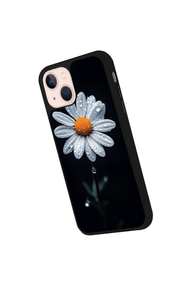 iPhone 13/14 Uyumlu Papatya Tasarımlı Glossy Premium Kılıf