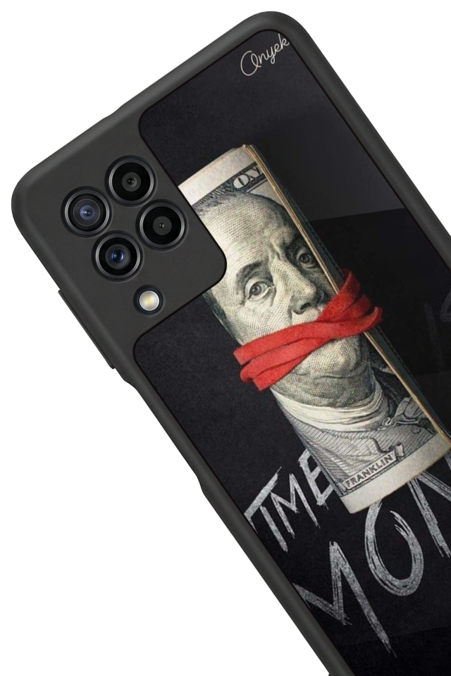 Samsung Galaxy M22 Uyumlu Para Tasarımlı Glossy Premium Kılıf