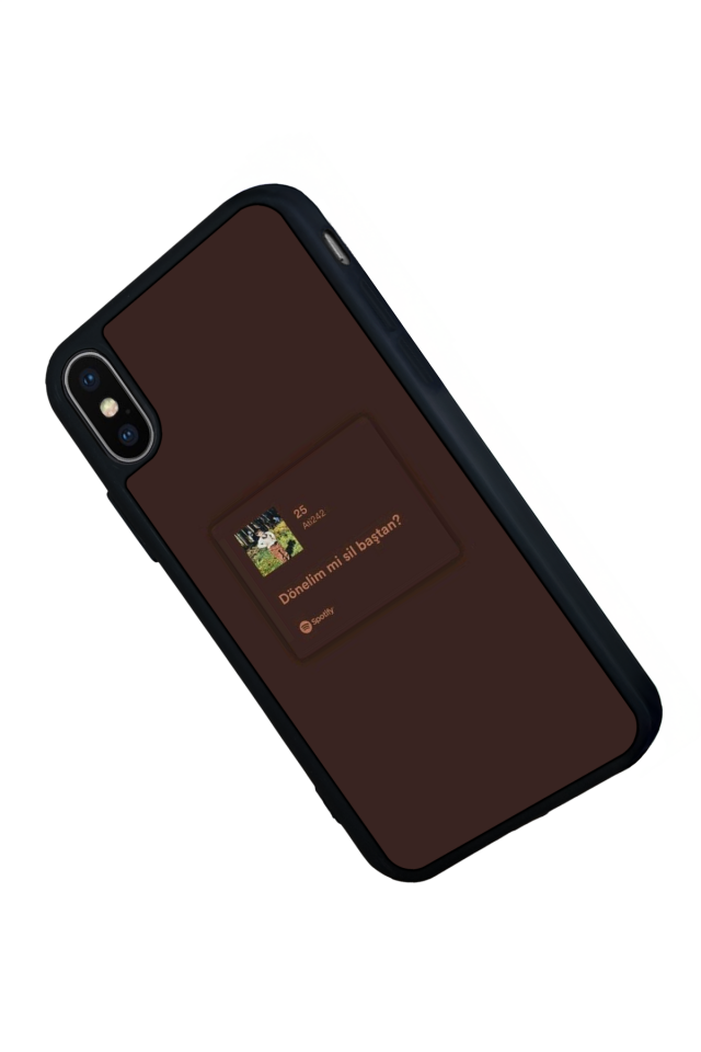 iPhone XS Max Uyumlu Sarki Sozleri Tasarımlı Glossy Premium Kılıf