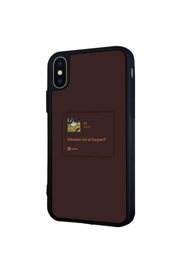iPhone XS Max Uyumlu Sarki Sozleri Tasarımlı Glossy Premium Kılıf