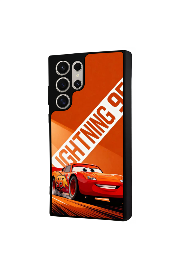 Samsung Galaxy S24 Ultra Uyumlu Şimsek McQueen Tasarımlı Glossy Premium Kılıf
