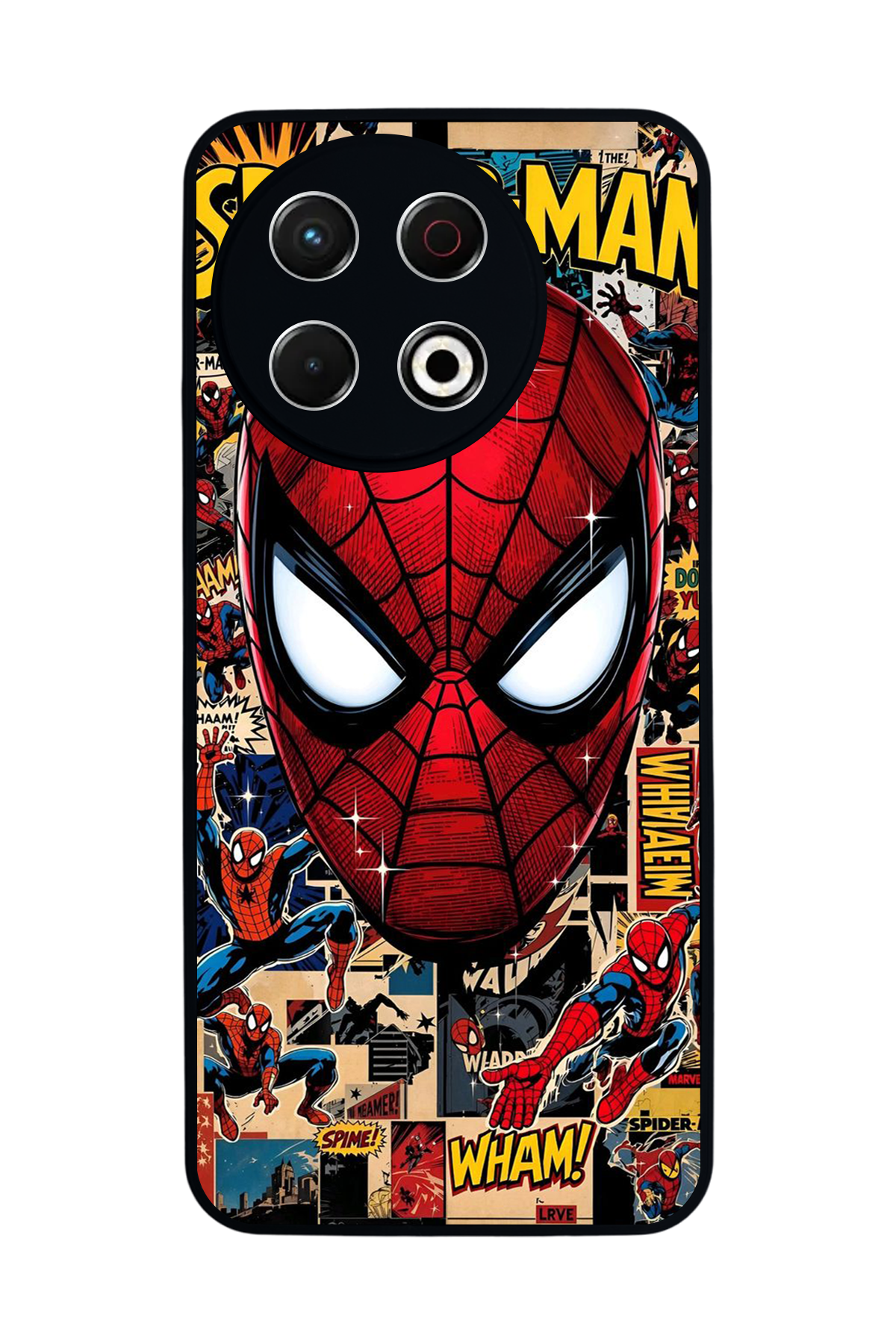 Tecno Spark 30 Pro Uyumlu Spider Man ( Örümcek Adam ) Tasarımlı Glossy Premium Kılıf
