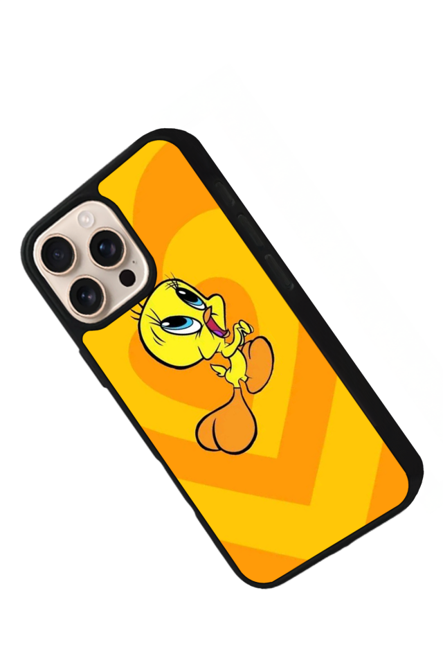 iPhone 16 Pro Max Uyumlu Tweety Tasarımlı Glossy Premium Kılıf