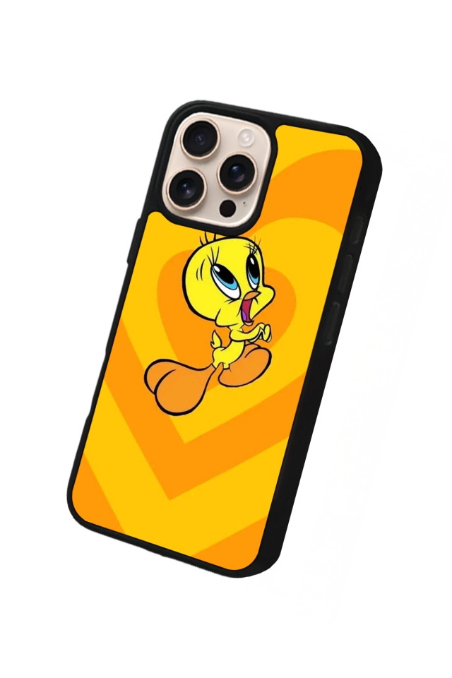 iPhone 16 Pro Max Uyumlu Tweety Tasarımlı Glossy Premium Kılıf