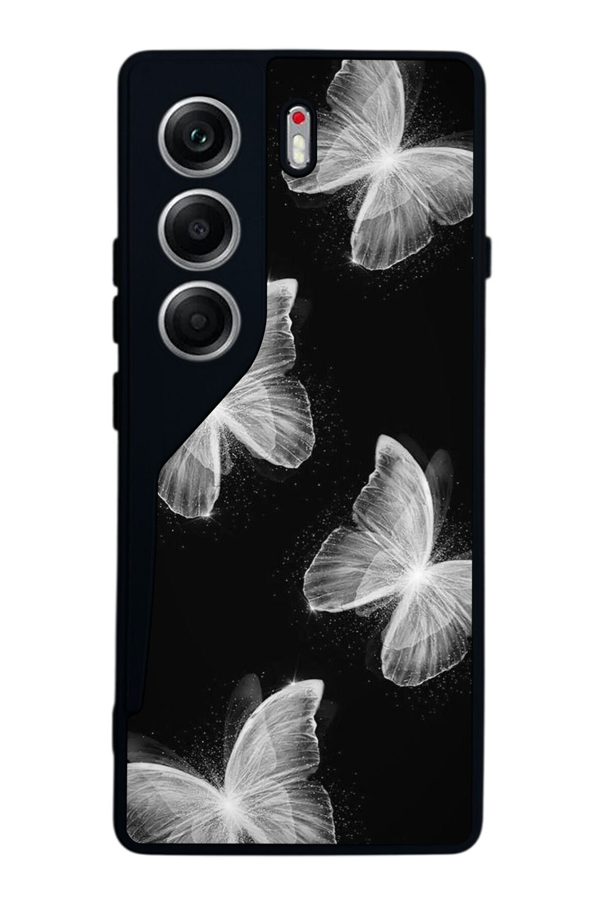 Tecno Camon 40 Uyumlu Kelebek Tasarımlı Glossy Premium Kılıf