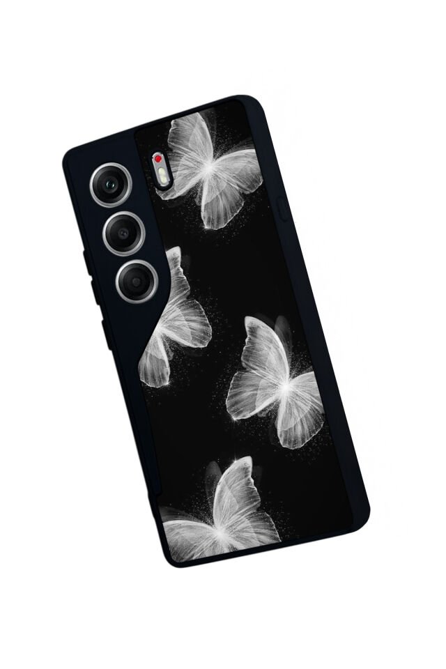 Tecno Camon 40 Uyumlu Kelebek Tasarımlı Glossy Premium Kılıf