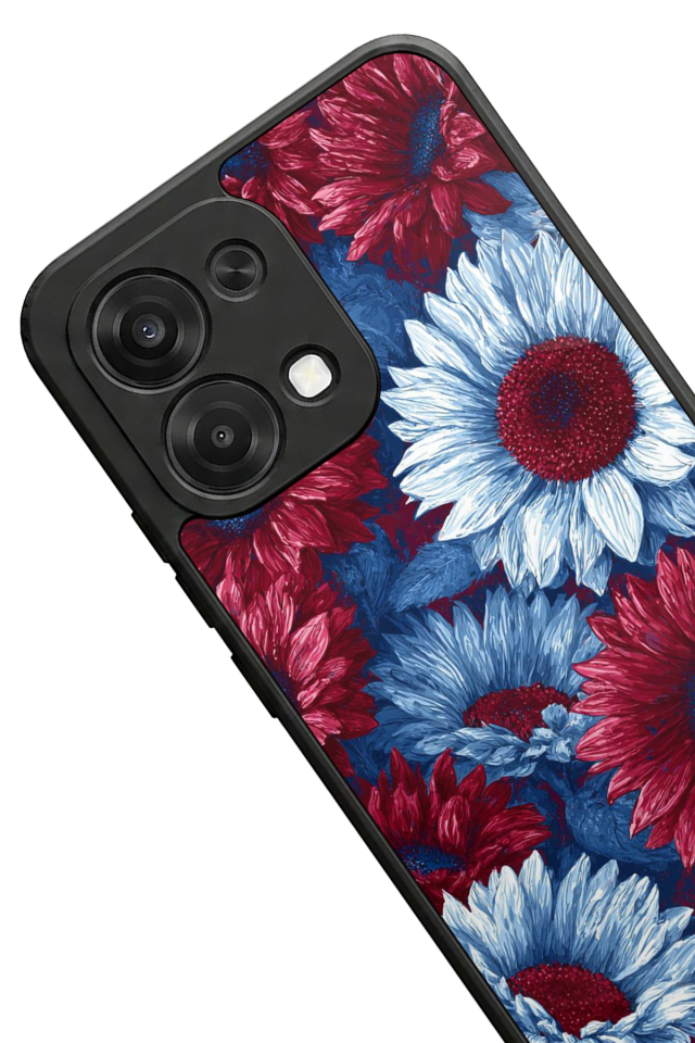 Oppo A6 Pro Uyumlu Cicek Tasarımlı Glossy Premium Kılıf