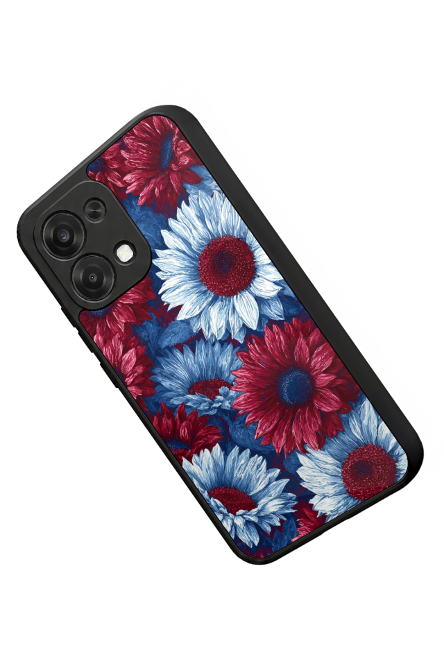 Oppo A6 Pro Uyumlu Cicek Tasarımlı Glossy Premium Kılıf
