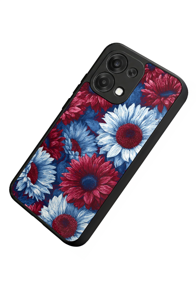 Oppo A6 Pro Uyumlu Cicek Tasarımlı Glossy Premium Kılıf