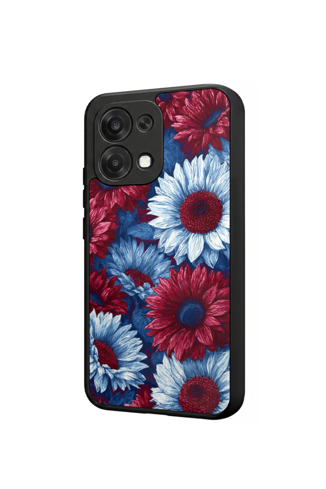 Oppo A6 Pro Uyumlu Cicek Tasarımlı Glossy Premium Kılıf
