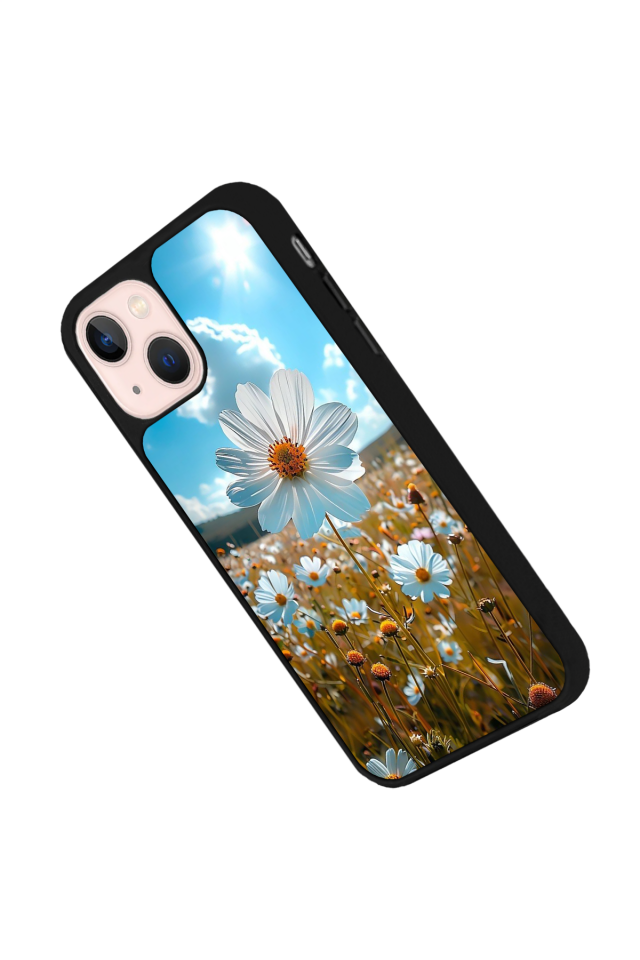 iPhone 13 Mini Uyumlu Cicek Tasarımlı Glossy Premium Kılıf