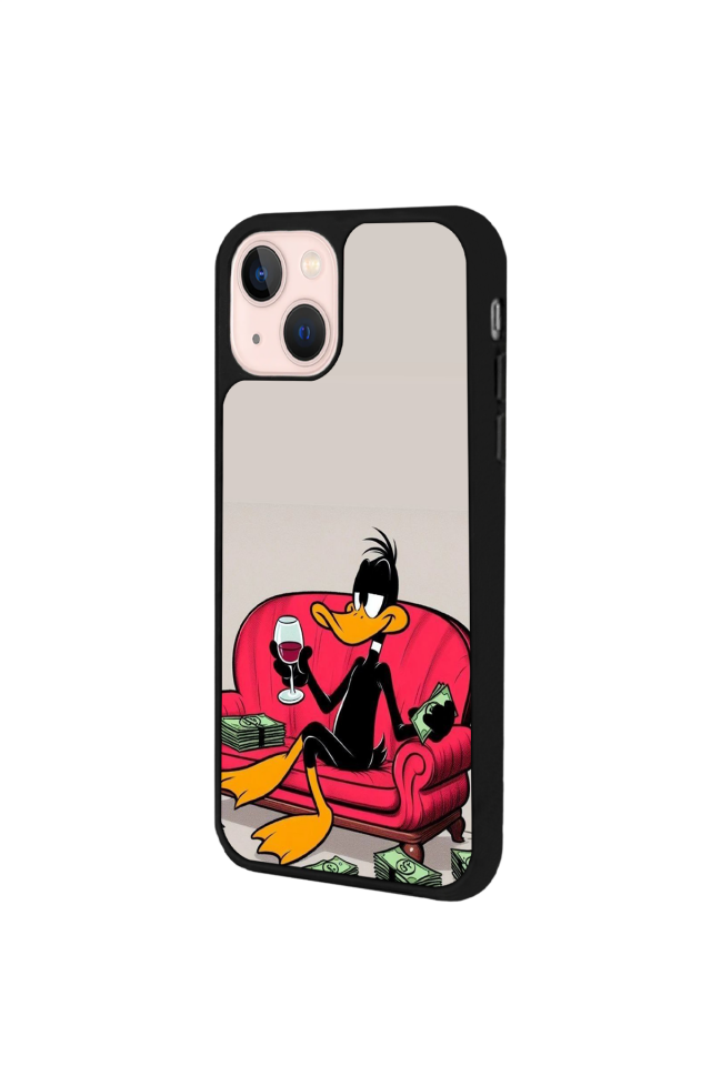 iPhone 14 Plus Uyumlu Daffy duck Tasarımlı Glossy Premium Kılıf