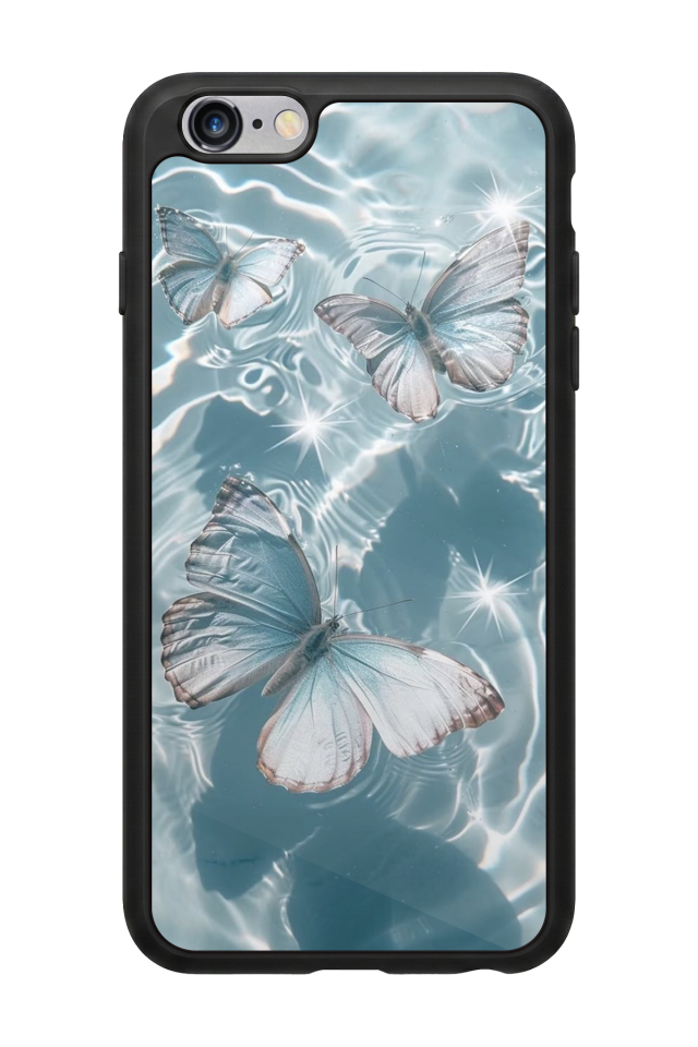 iPhone 6s Plus Uyumlu Kelebek Tasarımlı Glossy Premium Kılıf