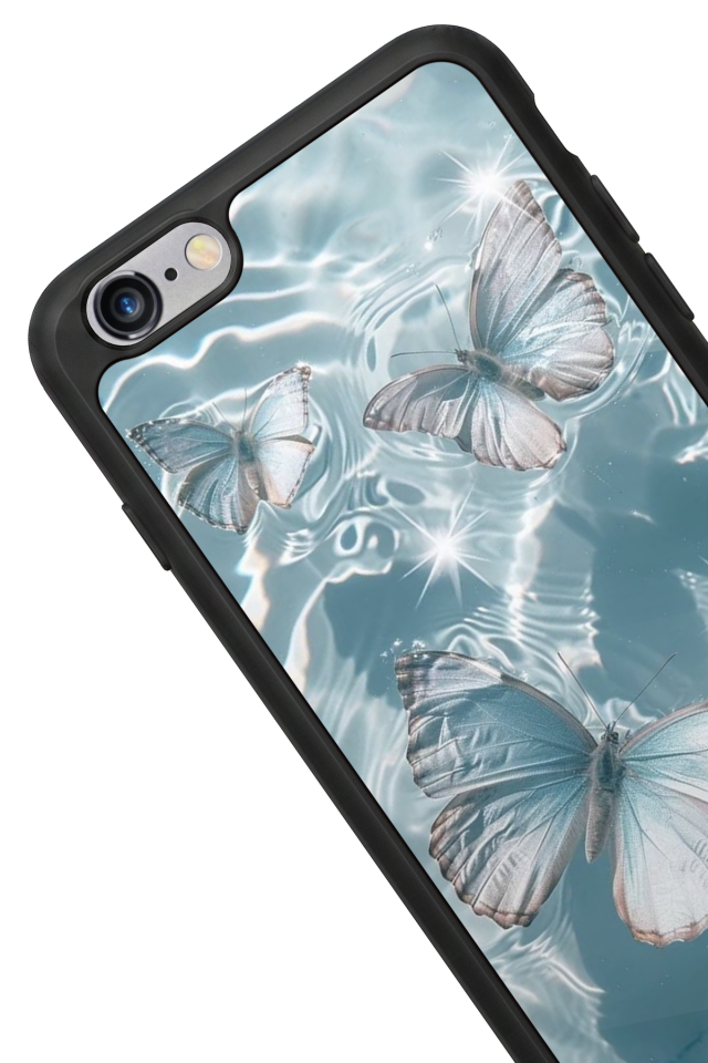 iPhone 6s Plus Uyumlu Kelebek Tasarımlı Glossy Premium Kılıf