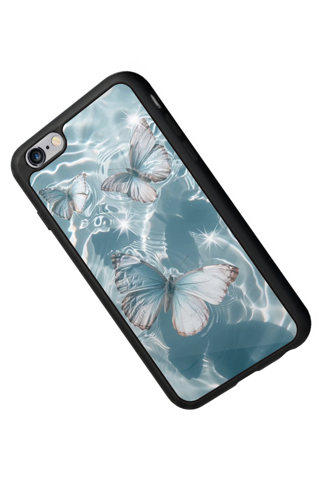 iPhone 6s Plus Uyumlu Kelebek Tasarımlı Glossy Premium Kılıf