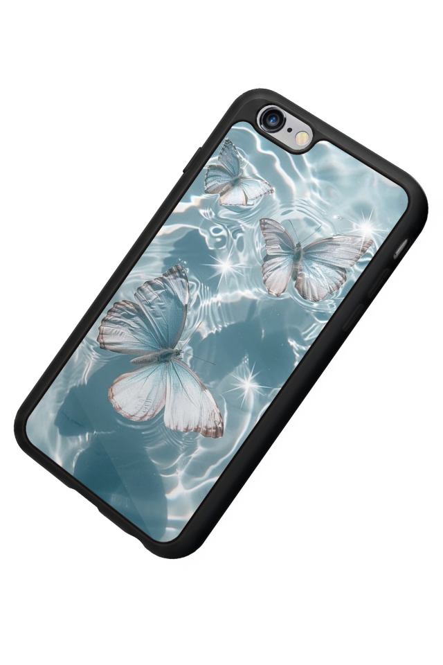 iPhone 6s Plus Uyumlu Kelebek Tasarımlı Glossy Premium Kılıf