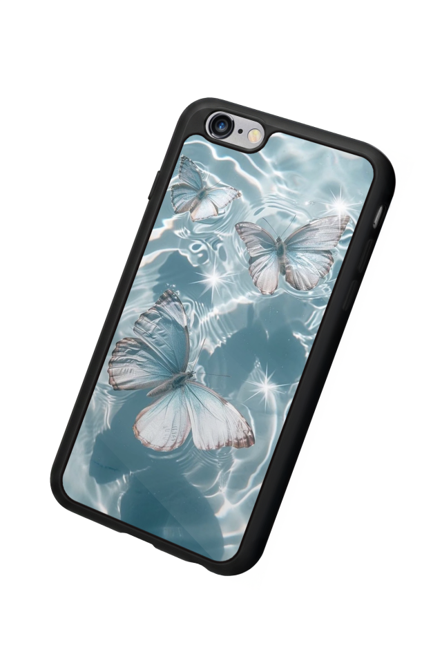 iPhone 6s Plus Uyumlu Kelebek Tasarımlı Glossy Premium Kılıf