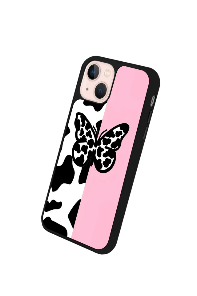 iPhone 15 Plus Uyumlu Kelebek Tasarımlı Glossy Premium Kılıf