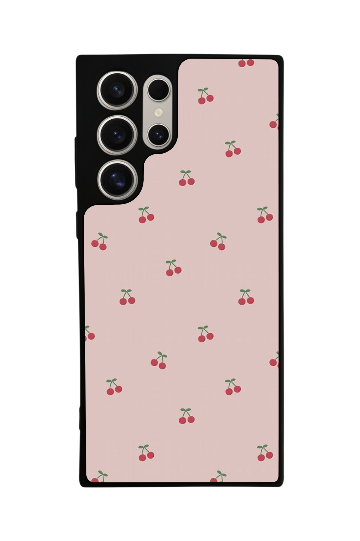 Samsung Galaxy S22 Ultra Uyumlu Kiraz Tasarımlı Glossy Premium Kılıf