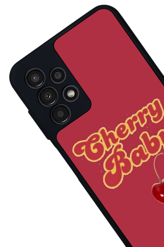 Samsung Galaxy A23 Uyumlu Kiraz Tasarımlı Glossy Premium Kılıf