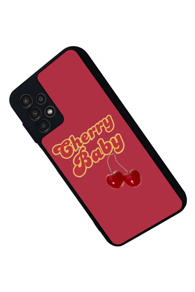 Samsung Galaxy A23 Uyumlu Kiraz Tasarımlı Glossy Premium Kılıf