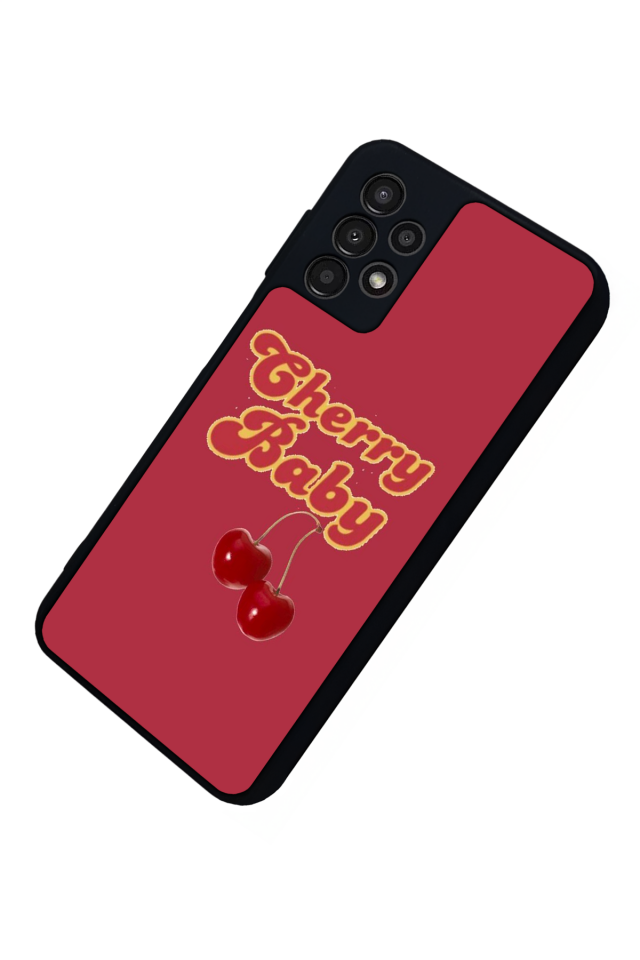 Samsung Galaxy A23 Uyumlu Kiraz Tasarımlı Glossy Premium Kılıf
