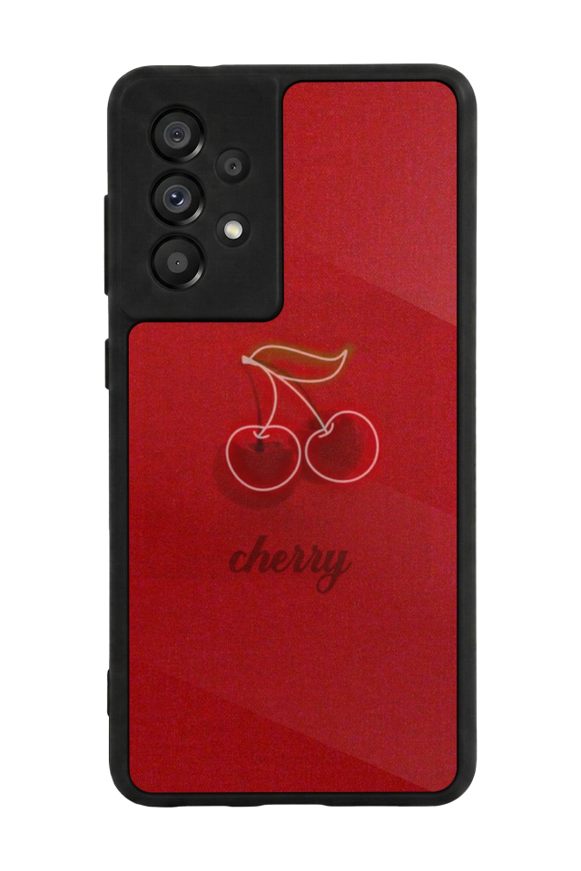Samsung Galaxy A73 Uyumlu Kiraz Tasarımlı Glossy Premium Kılıf