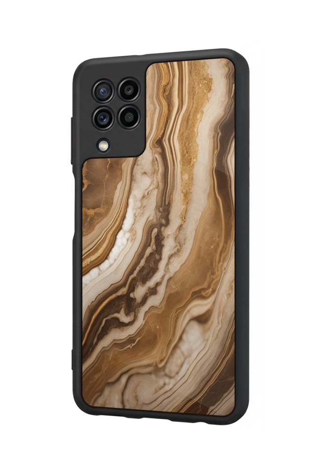 Samsung Galaxy M32 Uyumlu Mermer Marble Tasarımlı Glossy Premium Kılıf
