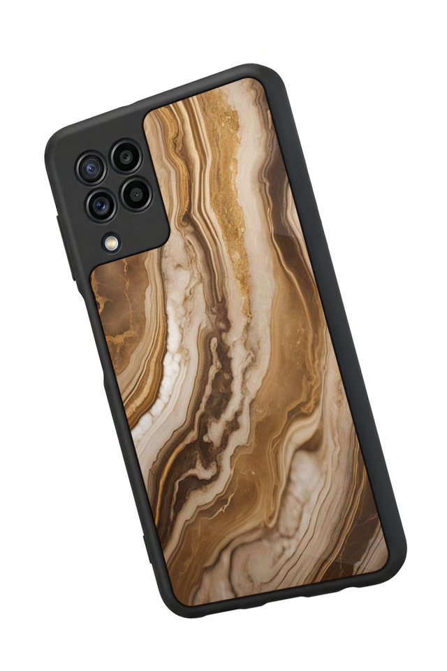 Samsung Galaxy M32 Uyumlu Mermer Marble Tasarımlı Glossy Premium Kılıf