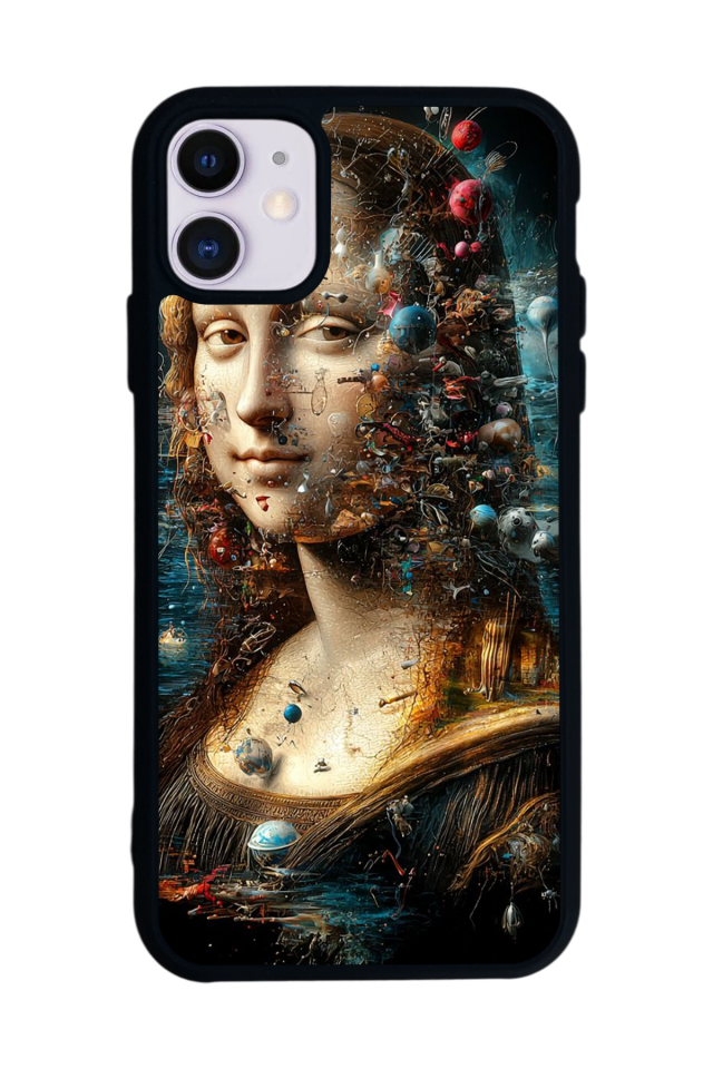iPhone 11 Uyumlu Monalisa Tasarımlı Glossy Premium Kılıf