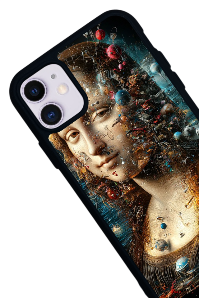 iPhone 11 Uyumlu Monalisa Tasarımlı Glossy Premium Kılıf