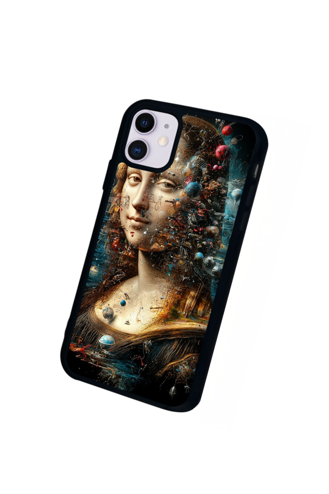 iPhone 11 Uyumlu Monalisa Tasarımlı Glossy Premium Kılıf