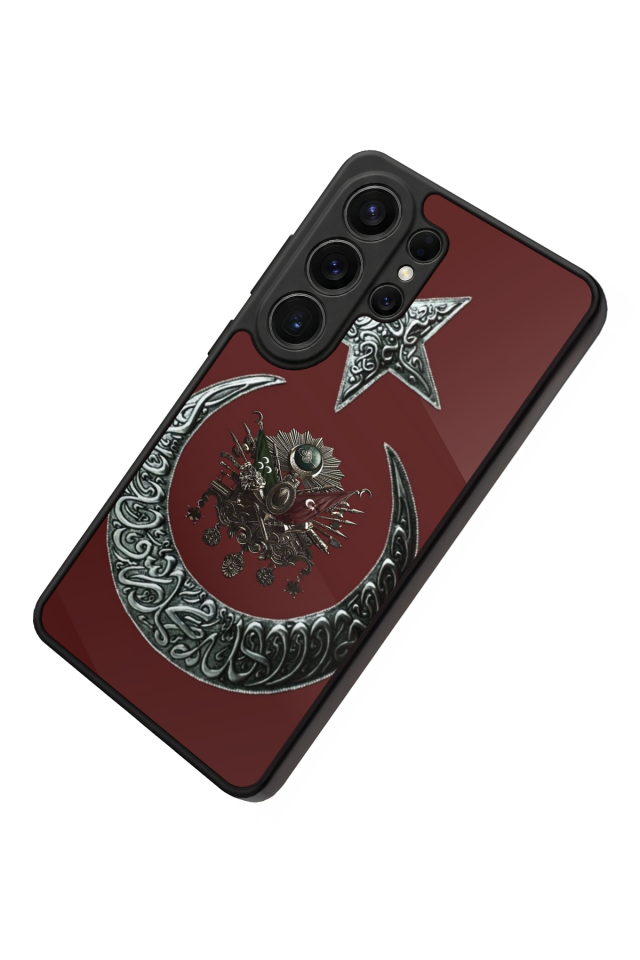 Samsung Galaxy S26 Ultra Uyumlu Osmanli Tugrasi Tasarımlı Glossy Premium Kılıf