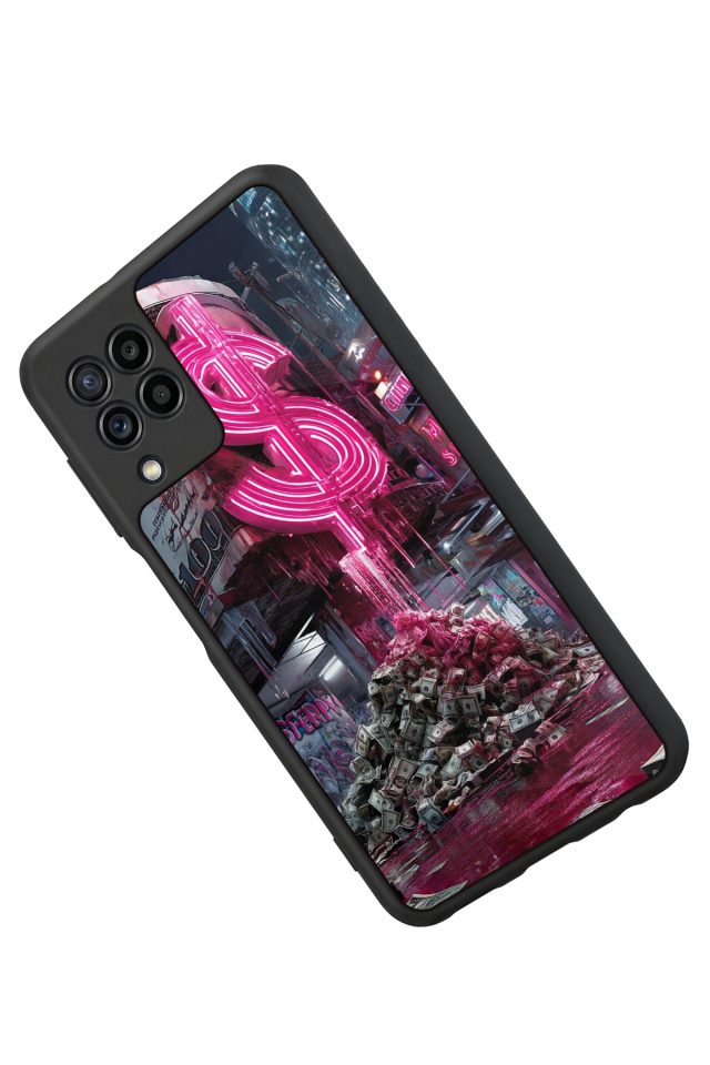 Samsung Galaxy M22 Uyumlu Para Tasarımlı Glossy Premium Kılıf