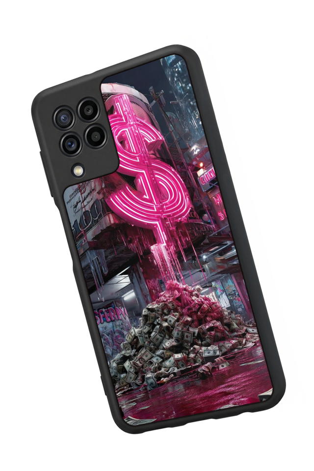 Samsung Galaxy M22 Uyumlu Para Tasarımlı Glossy Premium Kılıf