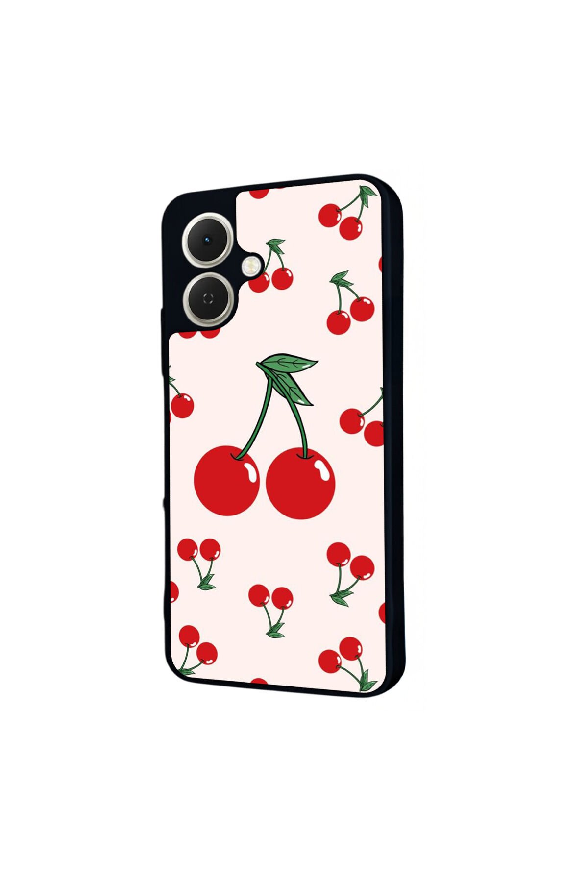 Tecno Spark GO 2 Uyumlu Kiraz Tasarımlı Glossy Premium Kılıf