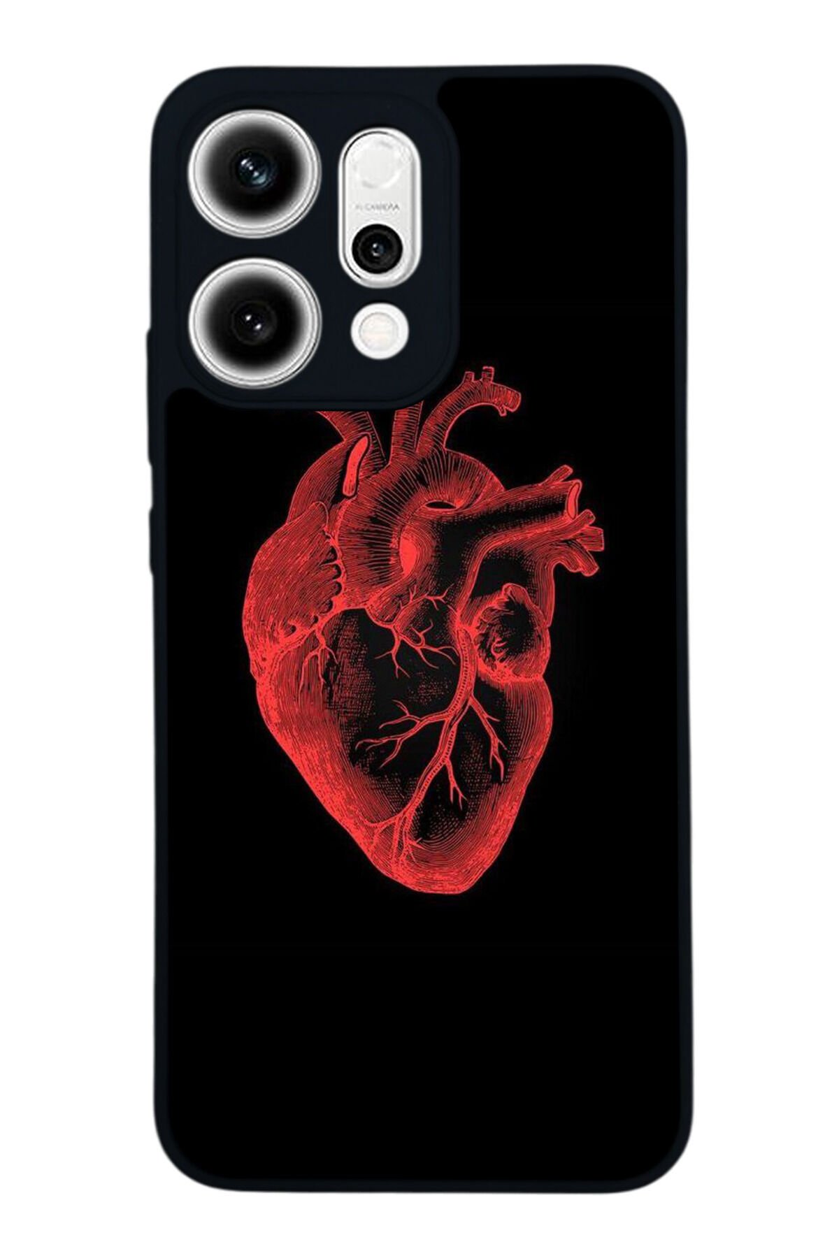 Oppo Reno 14 Uyumlu Kalp Love Tasarımlı Glossy Premium Kılıf