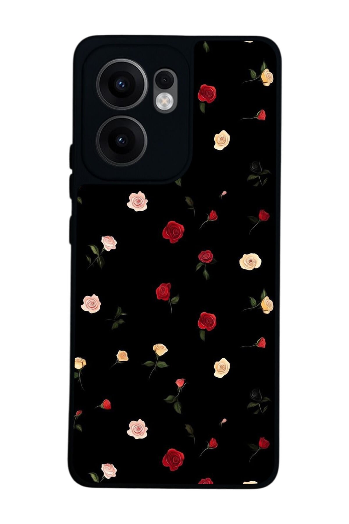 Oppo Reno 13F Uyumlu Floral Tasarımlı Glossy Premium Kılıf