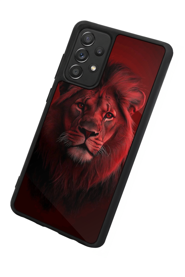 Samsung Galaxy A72 Uyumlu Aslan Tasarımlı Glossy Premium Kılıf