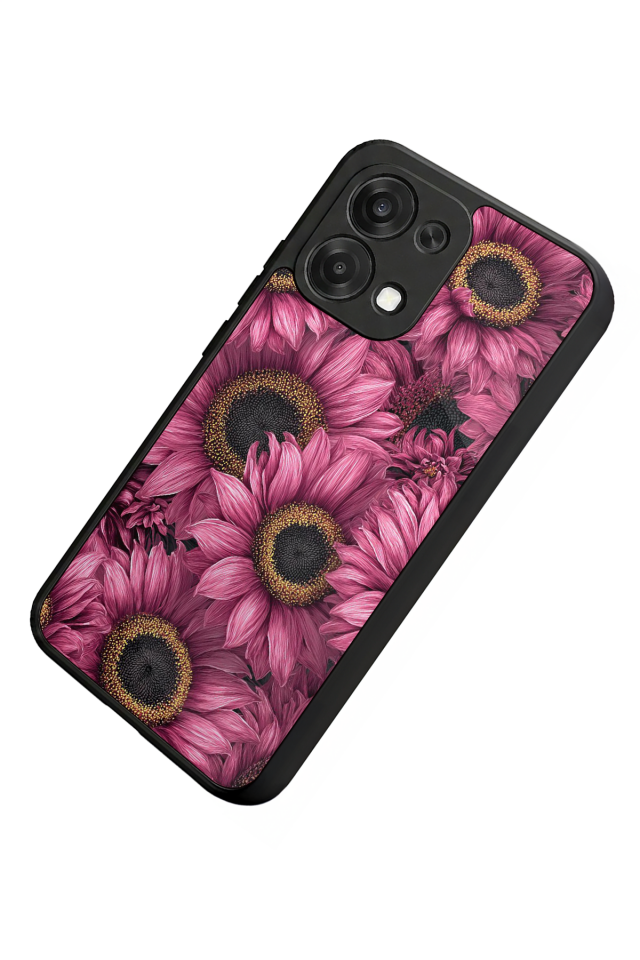 Oppo A6 Pro Uyumlu Cicek Tasarımlı Glossy Premium Kılıf