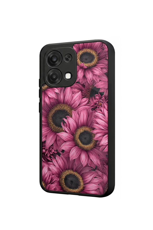 Oppo A6 Pro Uyumlu Cicek Tasarımlı Glossy Premium Kılıf