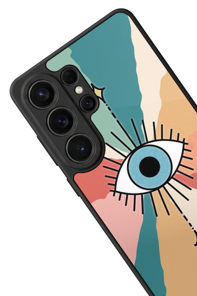 Samsung Galaxy S26 Ultra Uyumlu Göz Tasarımlı Glossy Premium Kılıf