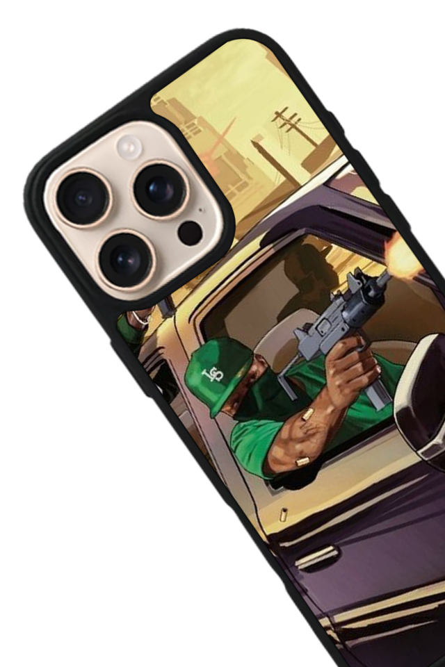 iPhone 14 Pro Uyumlu GTA Tasarımlı Glossy Premium Kılıf